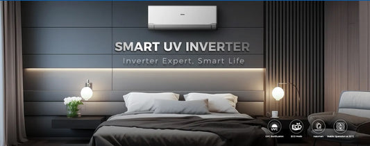 مكيف هواء سمارت ايكو  1.5 حصان بارد ساخن انفرتر من هاير، لون أبيض